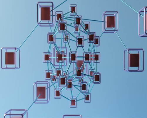 Technical diagram illustrating blockchain consensus mechanism architecture and node communication
